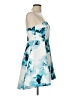 Keepsake 100% Polyester Floral Blue Cocktail Dress Size L - photo 4