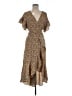 Max Studio Floral Brown Casual Dress Size M - photo 1