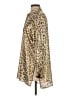 Zara 100% Polyester Animal Print Gold Long Sleeve Blouse Size S - photo 5