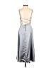 OAK + FORT 100% Polyester Metallic Silver Cocktail Dress Size XS - photo 2