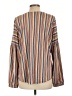 Skye's The Limit Stripes Orange Long Sleeve Blouse Size L - photo 2
