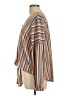 Skye's The Limit Stripes Orange Long Sleeve Blouse Size L - photo 5