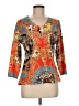 Pierri Orange 3/4 Sleeve Blouse Size M - photo 1