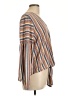 Skye's The Limit Stripes Orange Long Sleeve Blouse Size L - photo 4