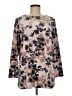 Purejill Floral Tan Long Sleeve Blouse Size M - photo 1