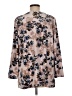 Purejill Floral Tan Long Sleeve Blouse Size M - photo 2