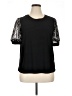 CeCe Black Short Sleeve Top Size XL - photo 1