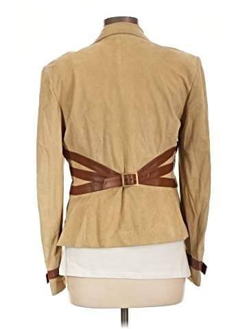 Valentino Vintage Suede Buckle Accent Blazer (view 2)