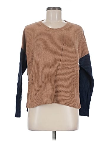 Madewell Thompson Pocket Pullover Sweater in Colorblock (view 1)
