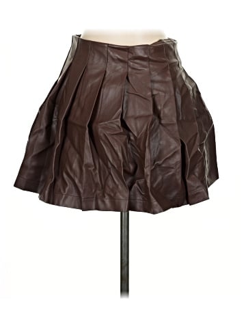 Naked Wardrobe Faux Leather Skirt (view 2)