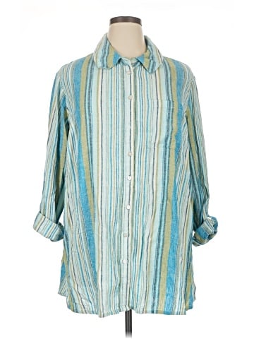 D&Co. 3/4 Sleeve Button-Down Shirt (view 1)