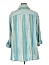 D&Co. Stripes Teal 3/4 Sleeve Button-Down Shirt Size 1X - photo 2