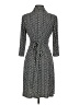 Laundry by Shelli Segal 100% Polyester Houndstooth Gray Casual Dress Size S - photo 2