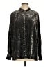 J.Jill Metallic Black Long Sleeve Blouse Size L - photo 1
