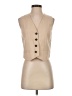 MNG Tan Sleeveless Button-Down Shirt Size XS - photo 1