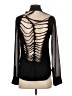 Guess Color Block Black Long Sleeve Blouse Size XS - photo 2