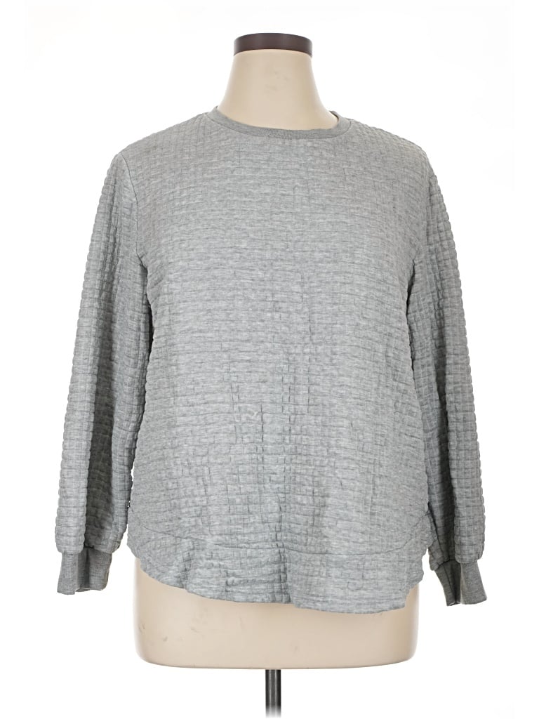 Pre-owned Shein Curve Pullover Sweater In Gray