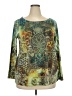 B.l.e.u. 100% Polyester Green Long Sleeve Blouse Size 2X - photo 1