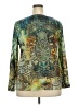 B.l.e.u. 100% Polyester Green Long Sleeve Blouse Size 2X - photo 2