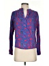 Sugarlips 100% Cotton Blue Long Sleeve Blouse Size XS - photo 1