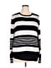 Ann Taylor Stripes Black Pullover Sweater Size XL - photo 1
