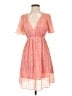 BCBGeneration 100% Polyester Hearts Orange Cocktail Dress Size S - photo 1