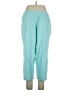 Basic Editions 100% Cotton Solid Teal Casual Pants Size XL - photo 2
