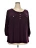 Perseption Concept Burgundy 3/4 Sleeve Blouse Size 2X - photo 1