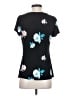 Worthington Floral Black Short Sleeve T-Shirt Size S - photo 2
