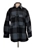 H&M 100% Polyester Plaid Black Coat Size S - photo 1