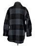 H&M 100% Polyester Plaid Black Coat Size S - photo 2