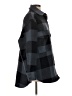 H&M 100% Polyester Plaid Black Coat Size S - photo 4