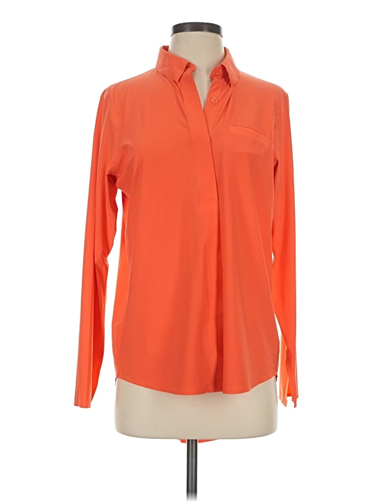 Pre-owned Athleta Long Sleeve Blouse In Orange