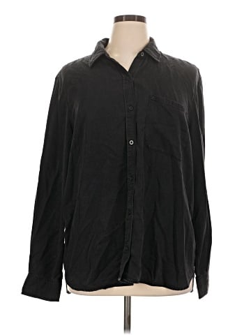 Cosmic Blue Love Long Sleeve Button-Down Shirt (view 1)