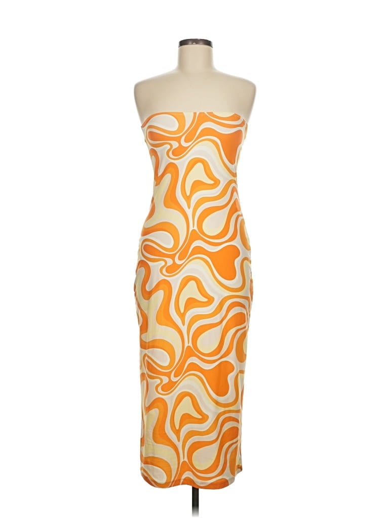 Pre-owned The Impeccable Pig Casual Dress In Orange