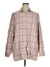 J.Jill 100% Cotton Plaid Tan Long Sleeve Button-Down Shirt Size XL - photo 1