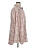 J.Jill 100% Cotton Plaid Tan Long Sleeve Button-Down Shirt Size XL - photo 4