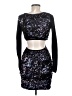 Pencey 100% Polyester Stars Black Cocktail Dress Size 0 - photo 2