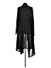 Glam 100% Polyester Black Cardigan Size L - photo 2