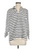 J.Jill Stripes White 3/4 Sleeve Blouse Size Med Petite - photo 1