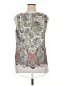 Signature Studio 100% Polyester Paisley Ivory Sleeveless Blouse Size XL - photo 2