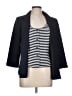 Perceptions Stripes Black Blue Blazer Size 12 - photo 1