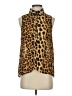 Forever 21 100% Polyester Animal Print Brown Sleeveless Blouse Size S - photo 1