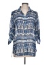 One World 100% Polyester Blue Casual Dress Size L - photo 1