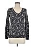 Talbots 100% Merino Paisley Silver Wool Sweater Size M - photo 1