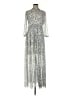 Donna Morgan 100% Polyester Silver Casual Dress Size 6 - photo 1