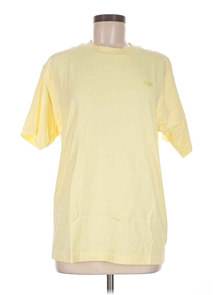 Pre-owned New Balance Short Sleeve T-shirt In Yellow