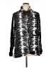 Ethyl Animal Print Silver Long Sleeve Blouse Size XL - photo 1