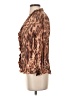 PIANO 100% Polyester Animal Print Brown 3/4 Sleeve Blouse Size 2 - photo 5