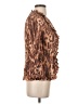 PIANO 100% Polyester Animal Print Brown 3/4 Sleeve Blouse Size 2 - photo 4